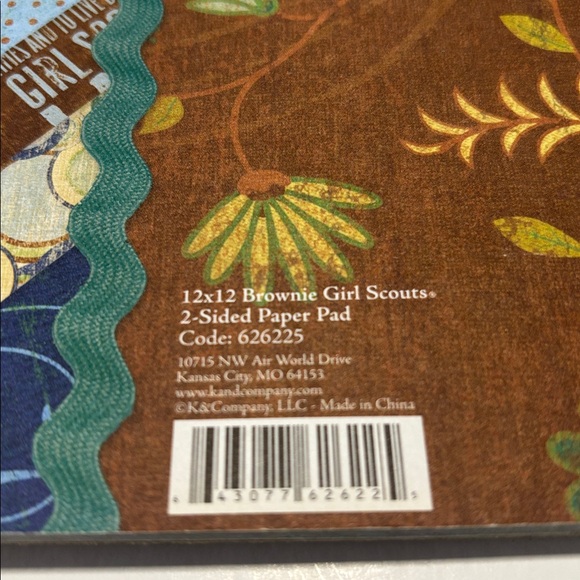 Girl Scouts Designer Paper K&Company Girl Scout Brownie 12x12 Paper Pad 626225 - Picture 4 of 10